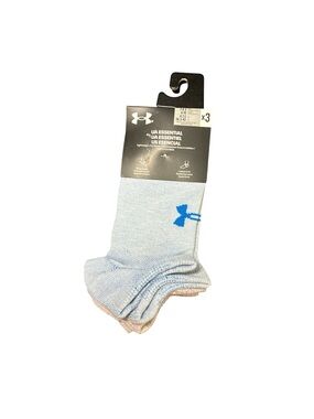 Under Armour UA Essential Light Blue Ankle Socks - 3 Pack medium new
